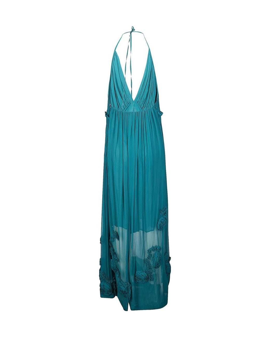 Dries Van Noten Green Drina Appliquéd Maxi Dress