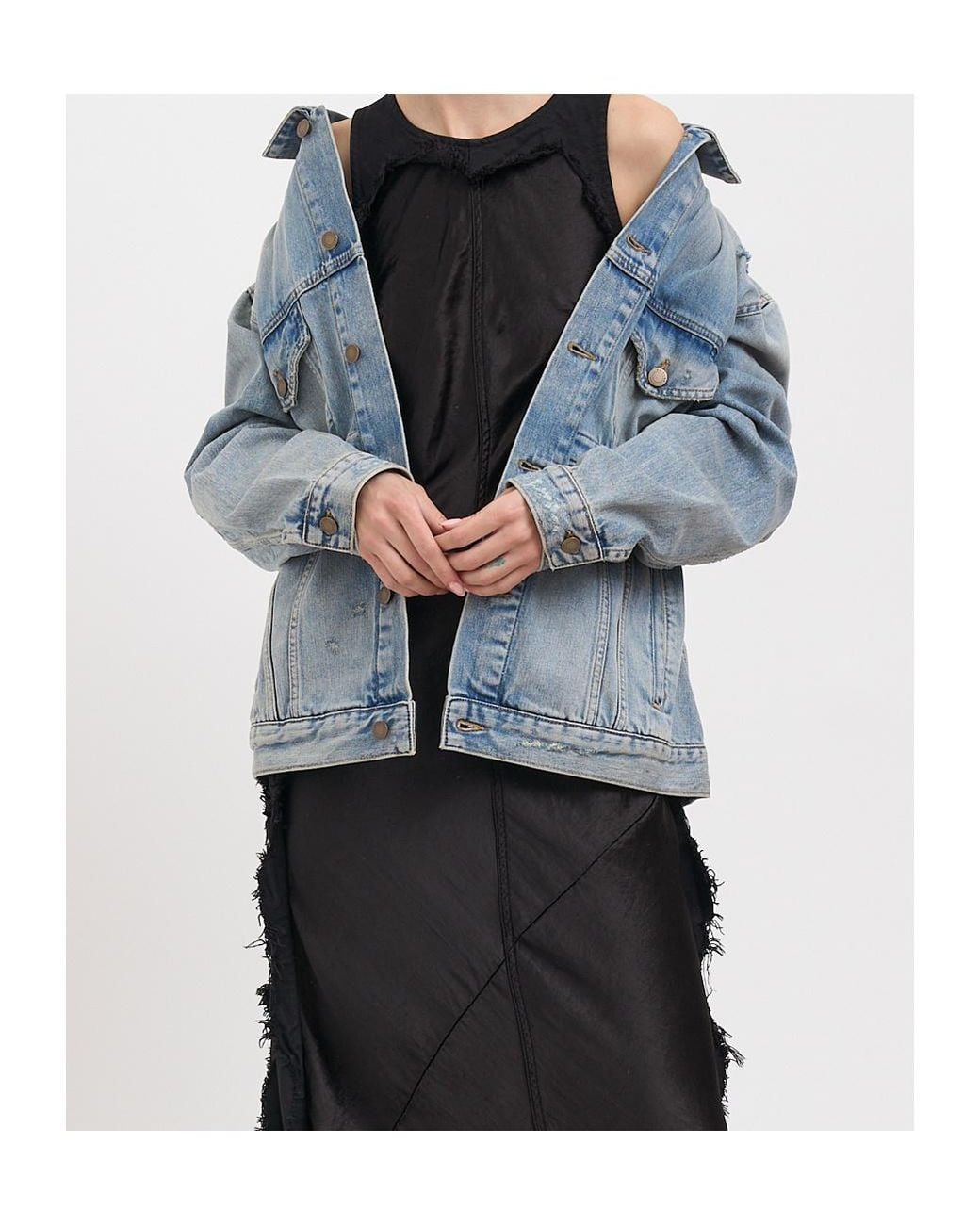 Haikure Blue Long-Sleeve Denim Jacket