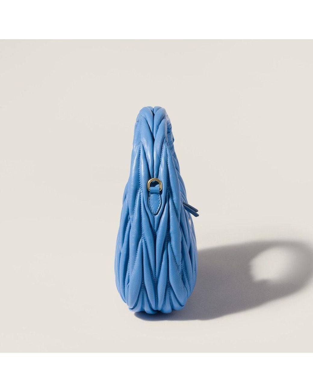 Miu Miu Blue Wander Matelassé Shoulder Bag