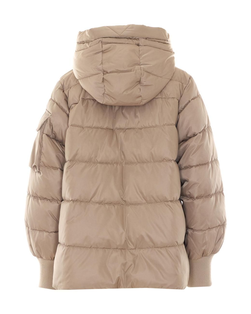 Pinko Natural Hooded Zip-Up Coat