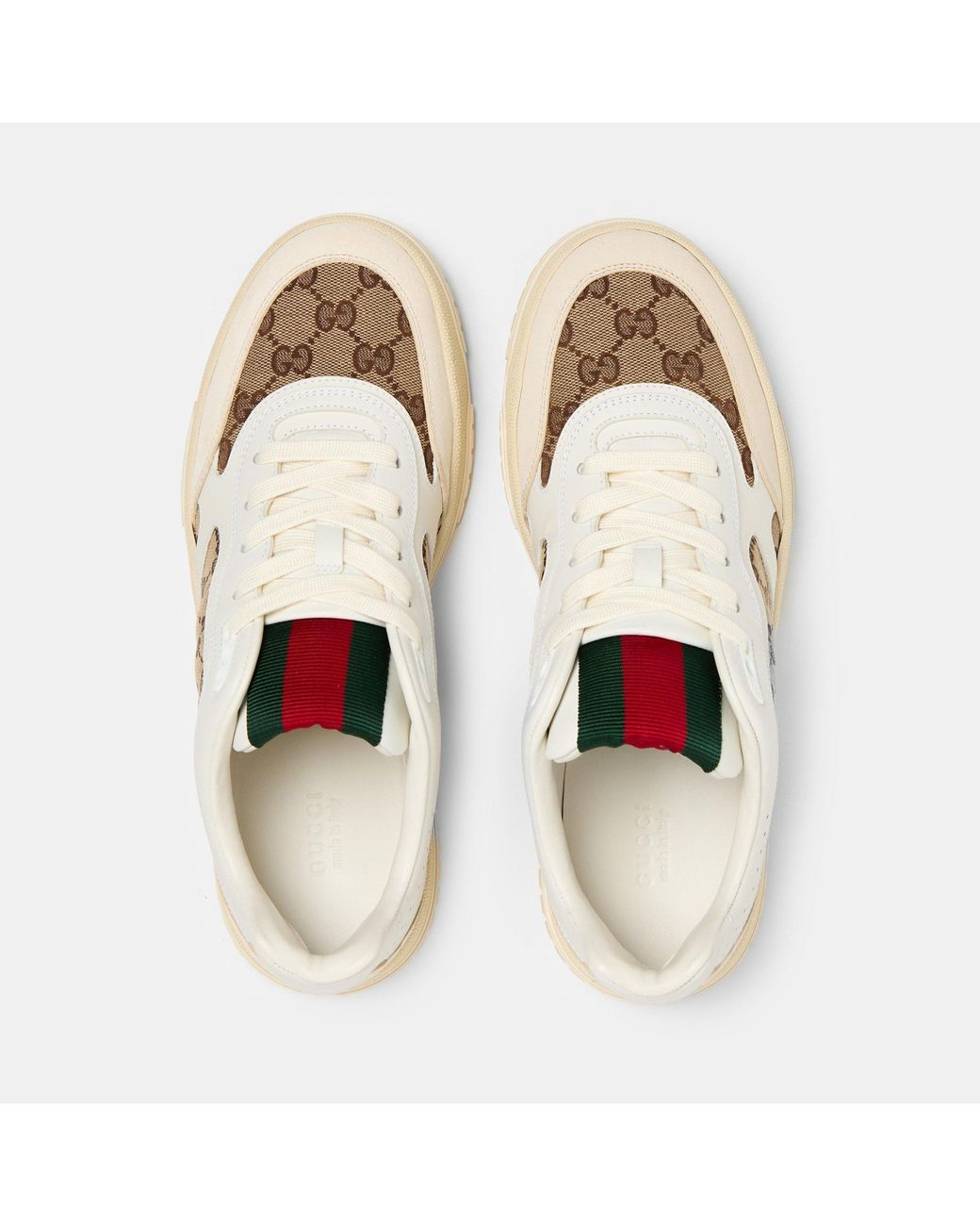 Gucci Natural Lace-Up Casual Sneakers
