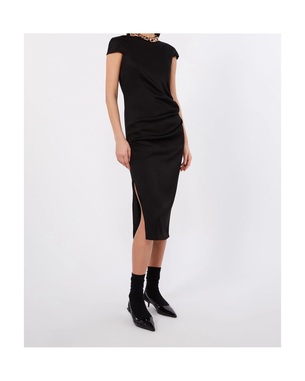 Max Mara Black Shiny Cady Dress