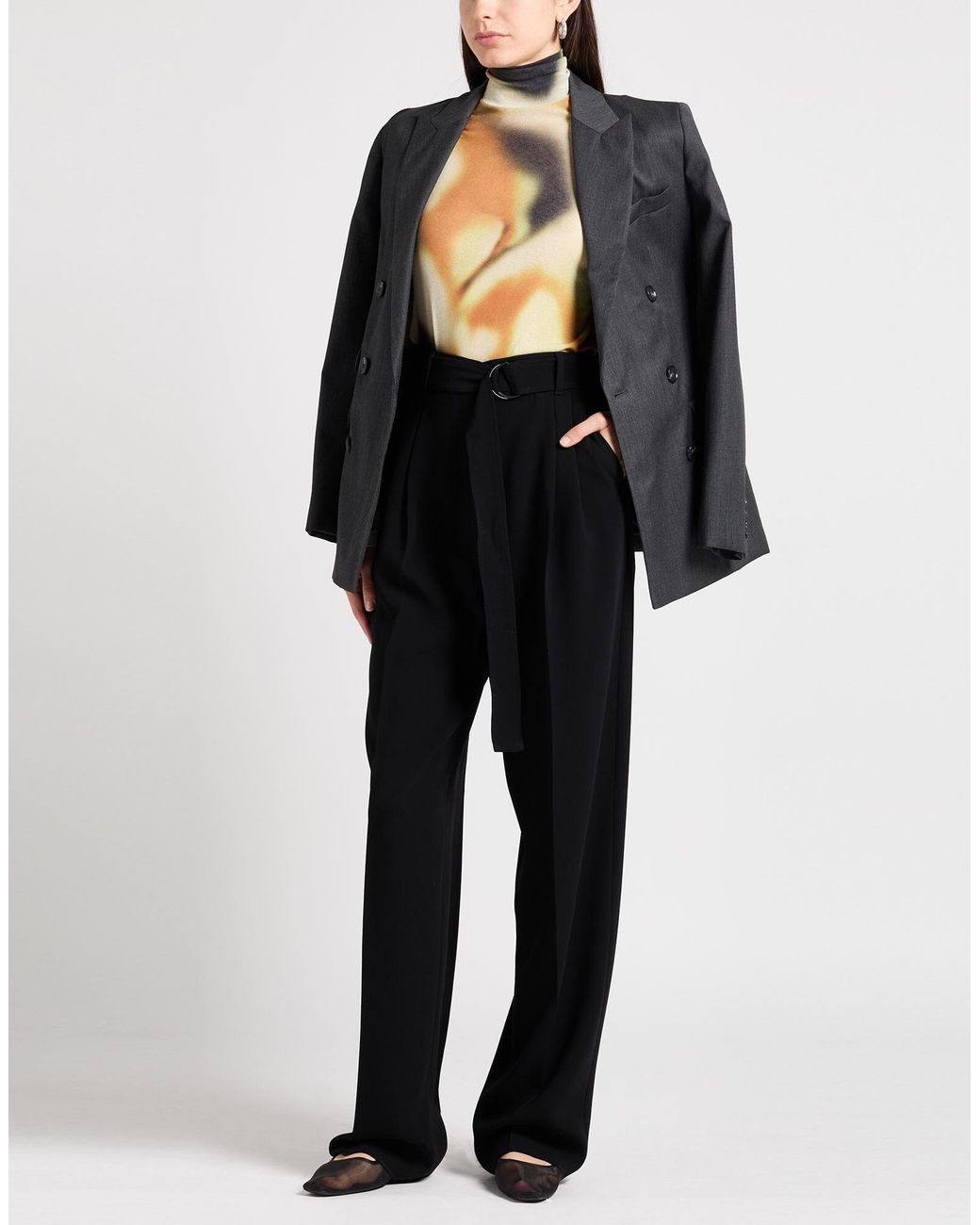 Max Mara Black Straight-Leg Trousers