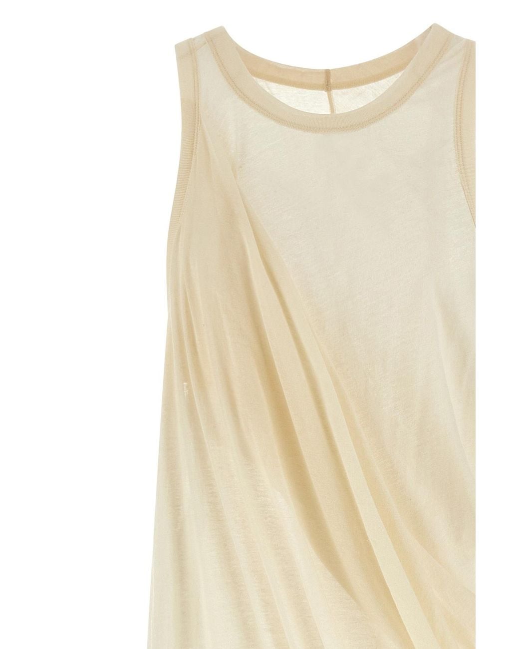 Rick Owens Natural Anthem Long Tank Top for men