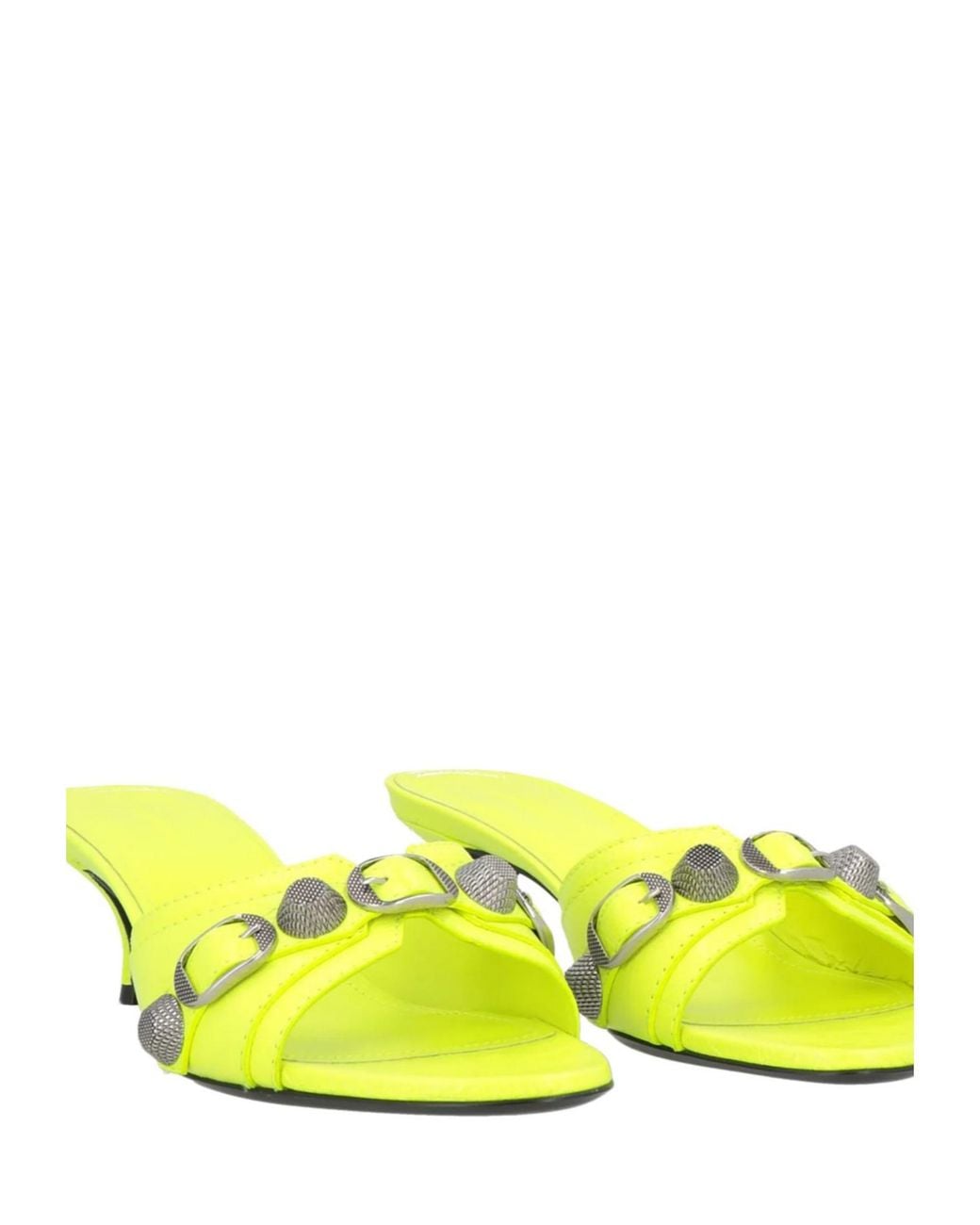 Balenciaga Yellow High-Heel Leather Sandals
