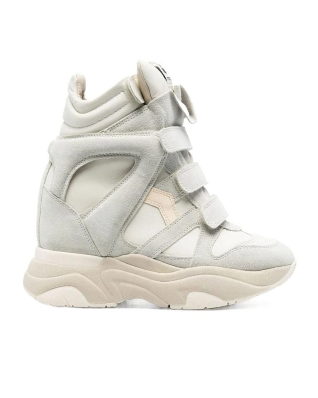 Isabel Marant White Balskee High-Top Wedge Sneakers