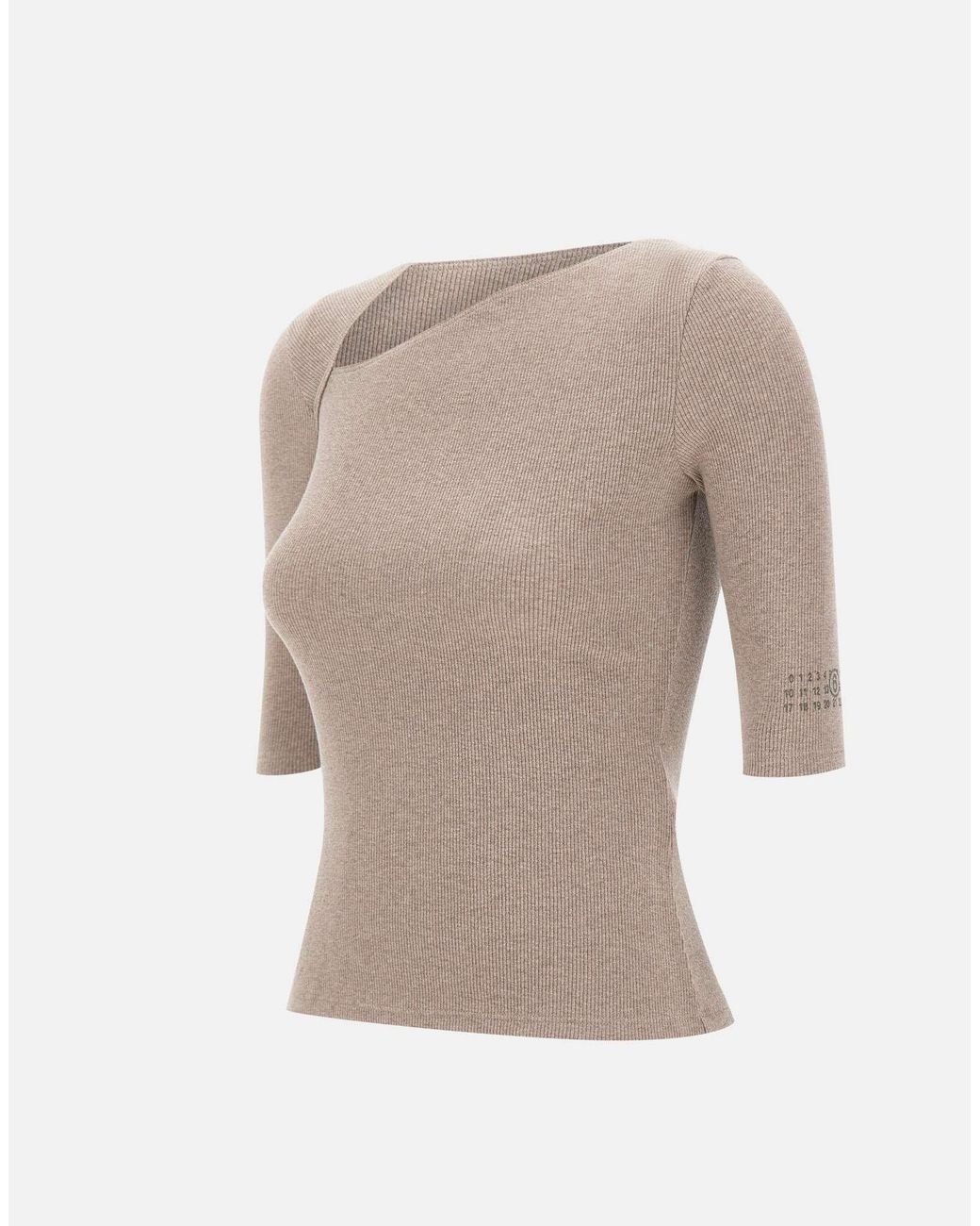 MM6 by Maison Margiela Natural Knitted Top