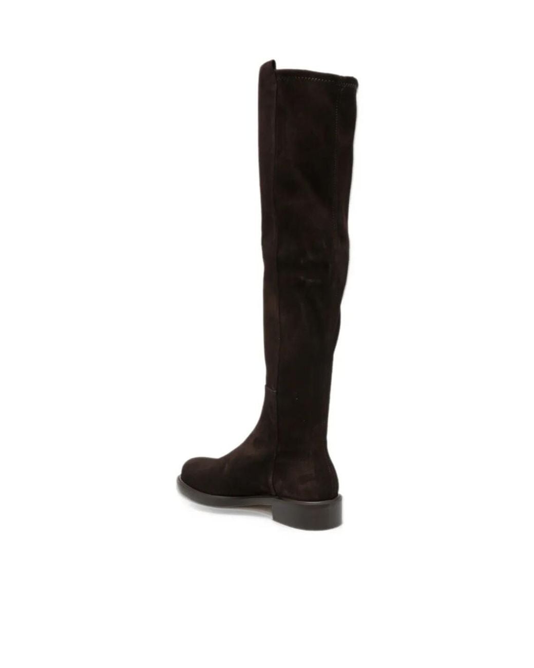 Stuart Weitzman Black Round-Toe Knee-High Boots