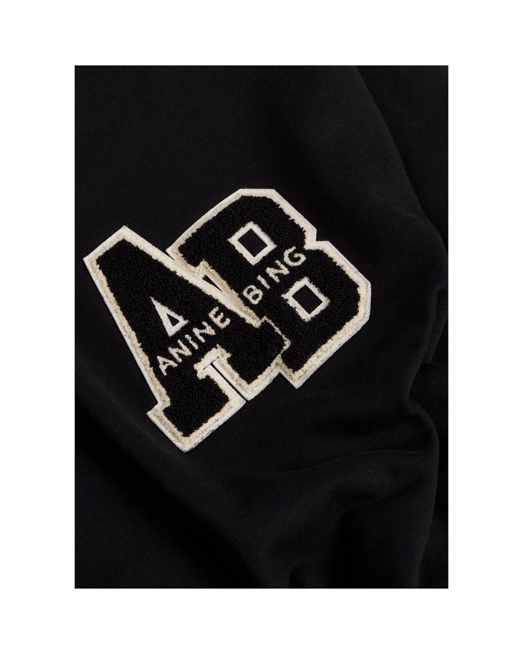 Anine Bing Black Cotton Sweatshirt