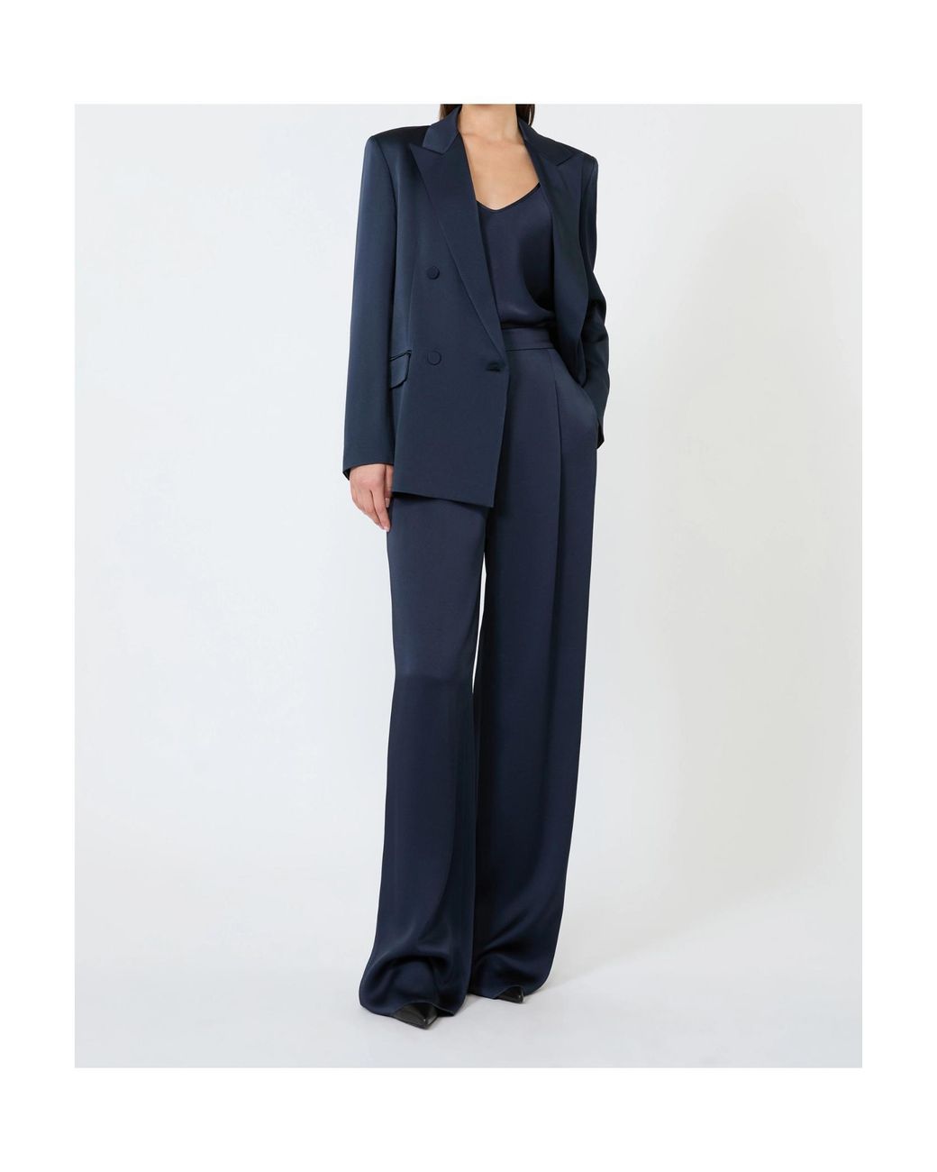 Max Mara Blue Studio Msealpaca Fluid Palazzo Trousers