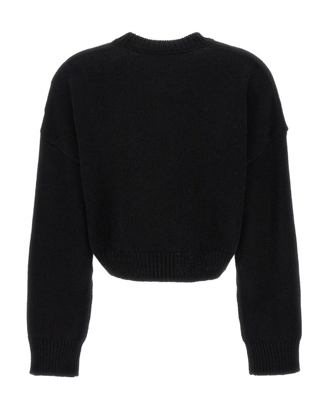 Dolce & Gabbana Black Logo Plaque Knitted Jumper