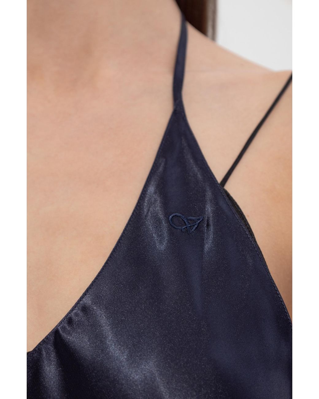 Vetements Blue Double Layered Spaghetti Strap Dress