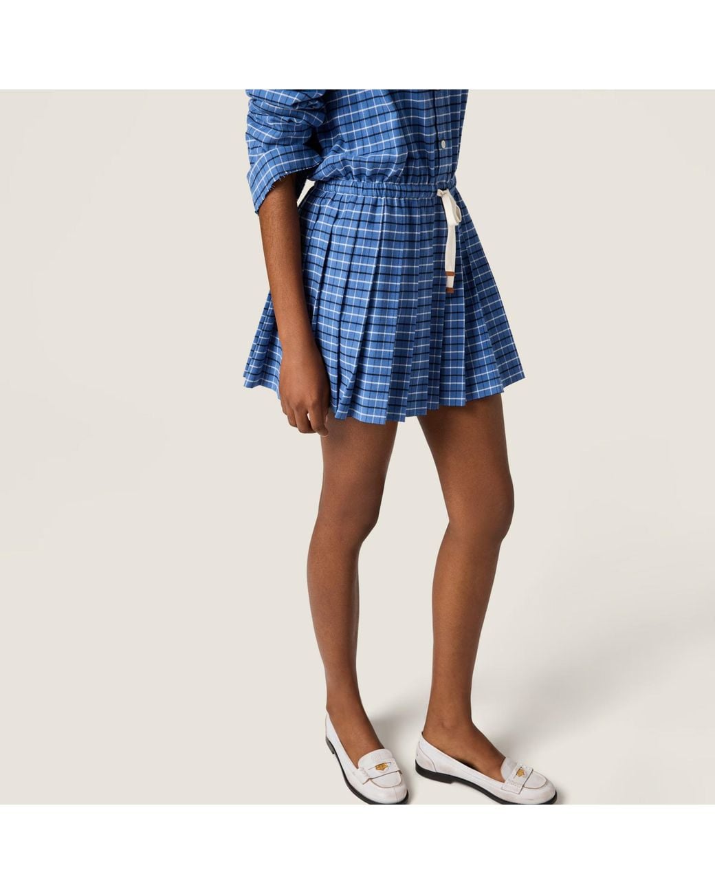 Miu Miu Blue Flannel Dress