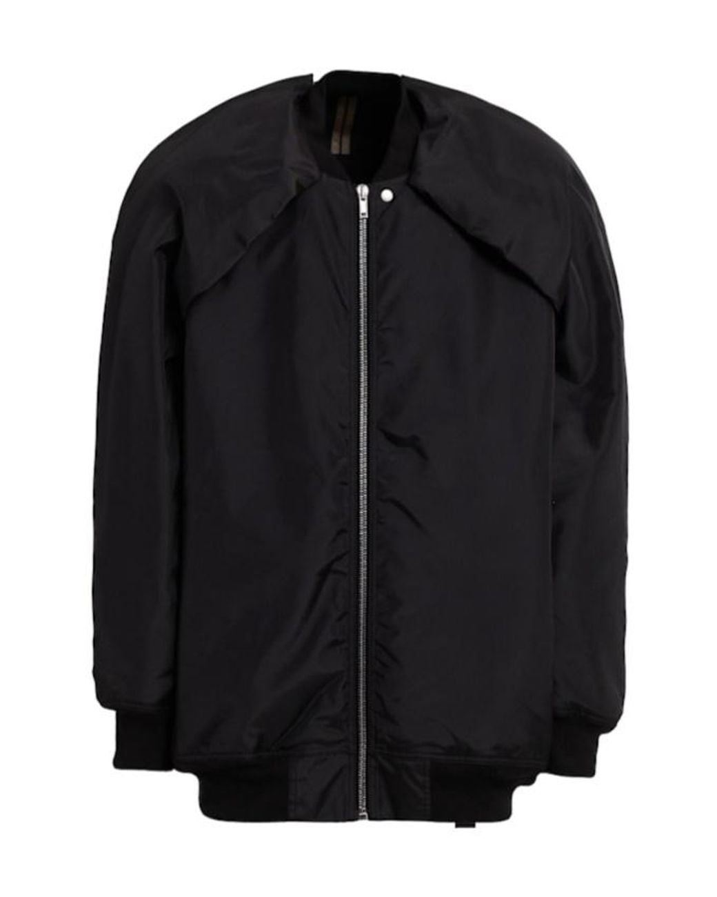 Rick Owens Black Jumbo Peter Convertible Bomber Jacket for men