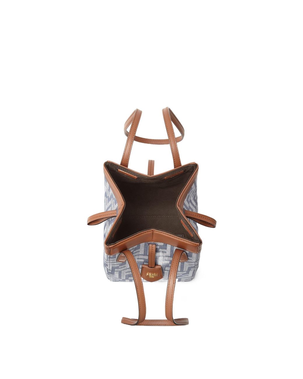 Fendi Blue Origami Mini Bucket Bag
