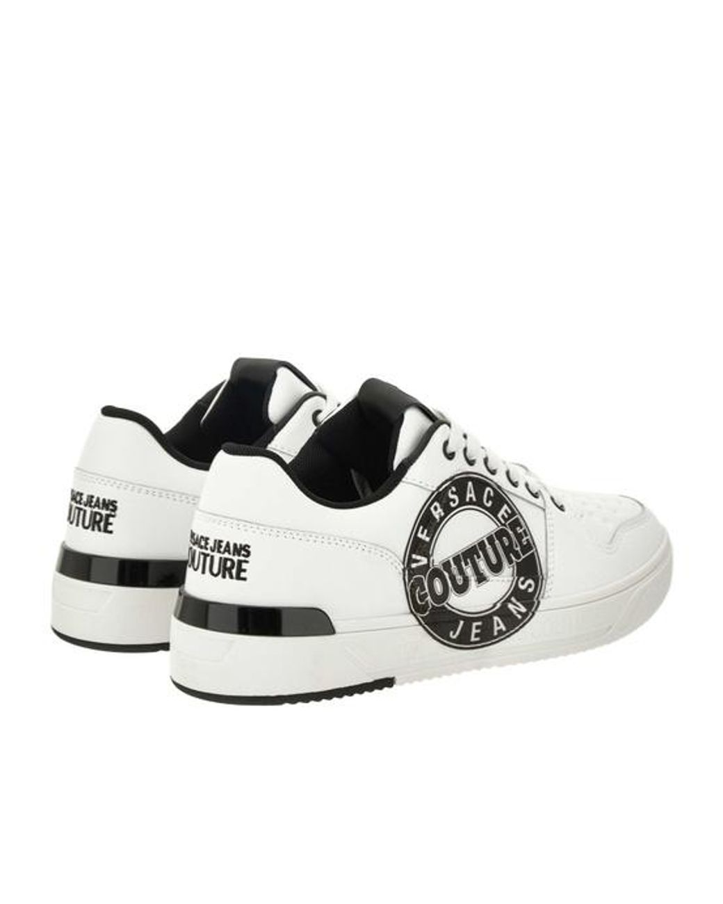 Versace Jeans White Logo-Print Sneakers for men