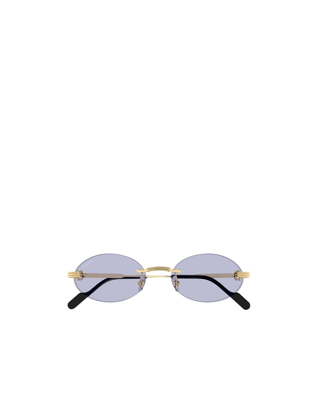 Cartier White Oval Frames Sunglasses for men
