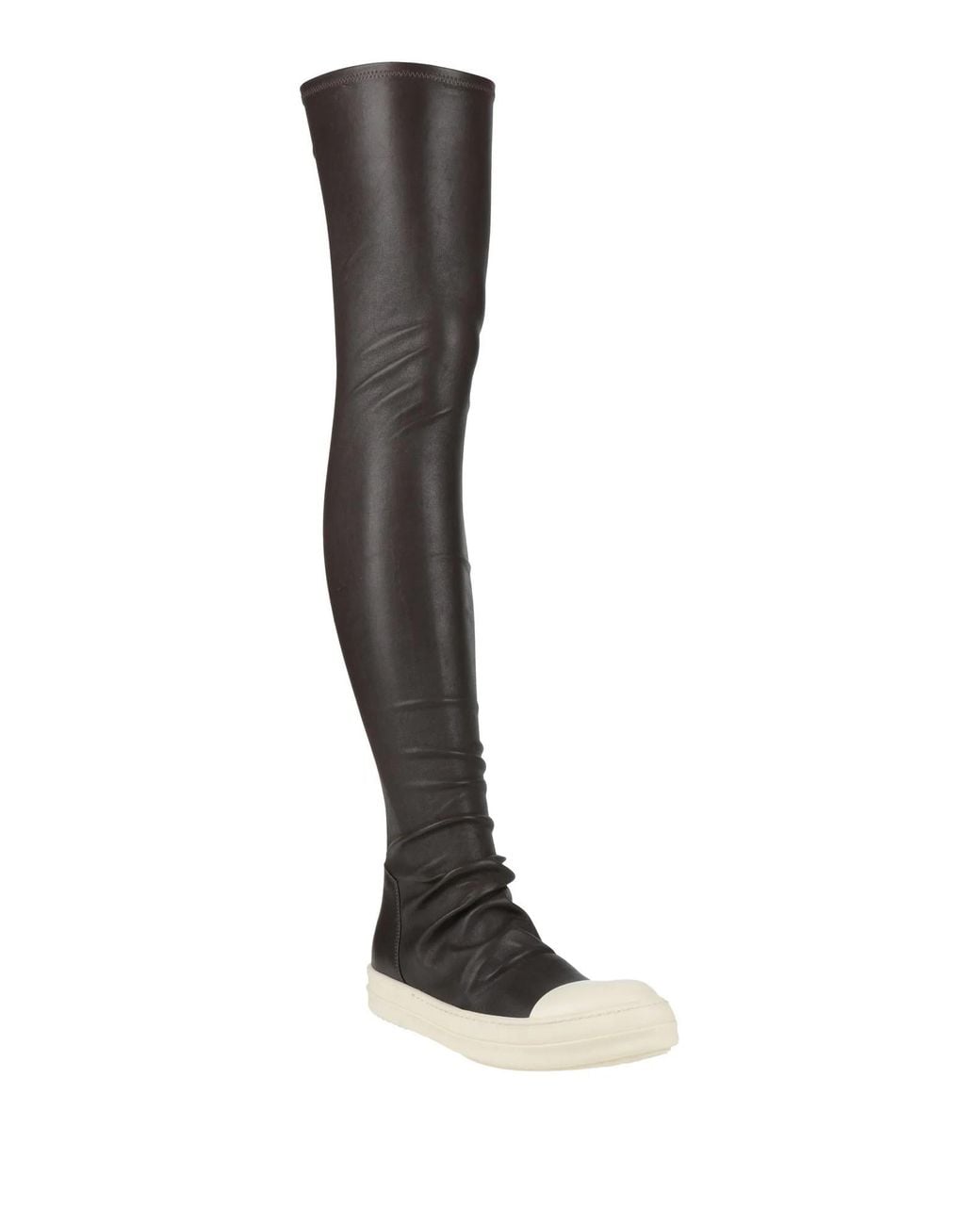 Rick Owens White Over-The-Knee Boots
