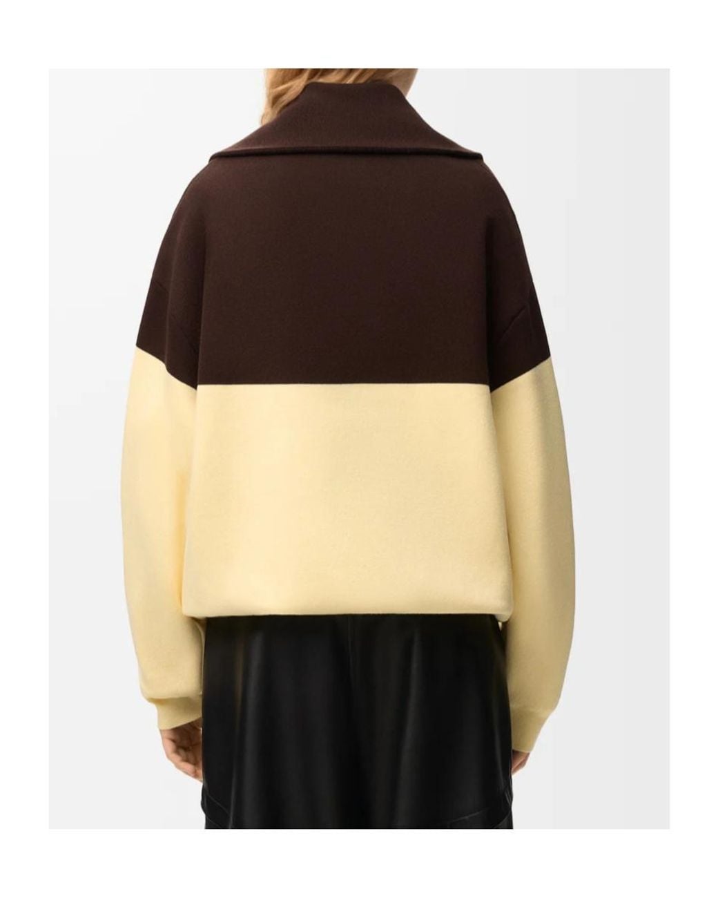 Loewe Brown Anagram-Embroidered Colour-Block Sweater