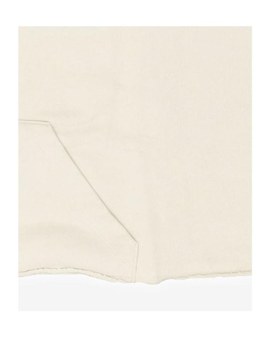 MM6 by Maison Margiela White Cropped Logo Hoodie