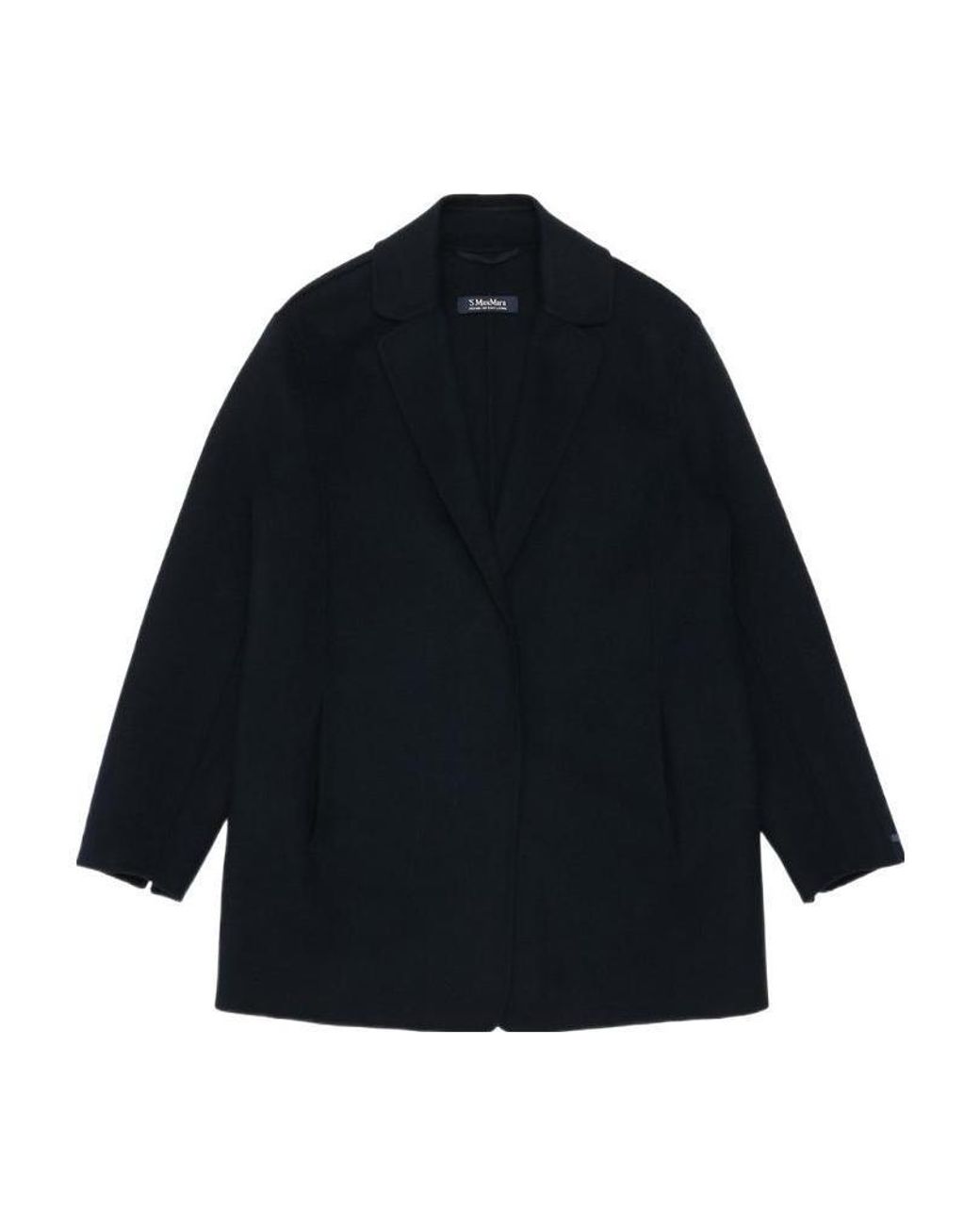 Max Mara Blue Logo Details Coat
