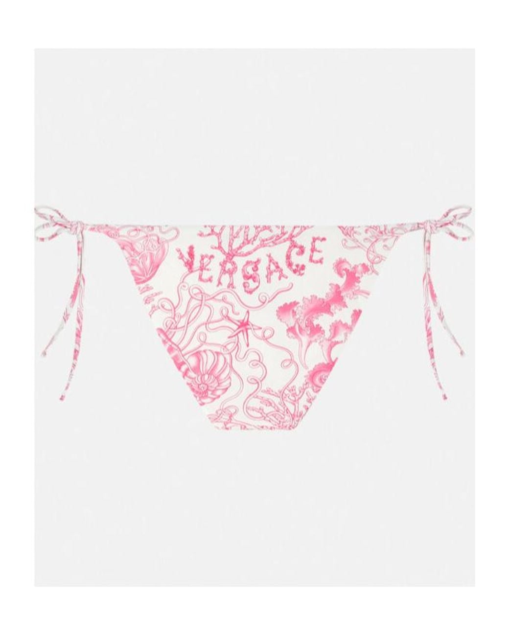 Versace Pink Side-Ties Bikini Bottom