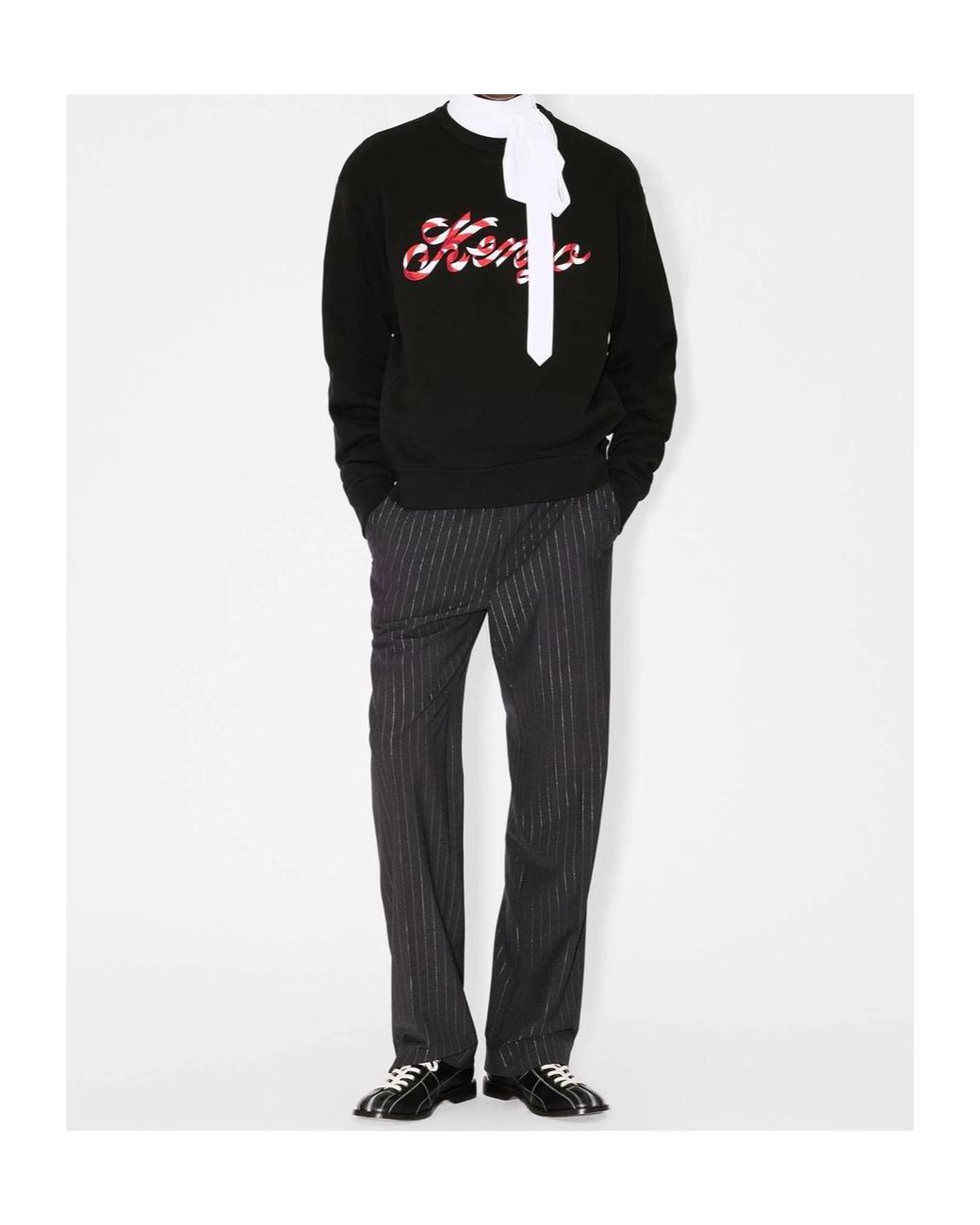 KENZO Black Winter Holidays' Embroidered Sweatshirt for men