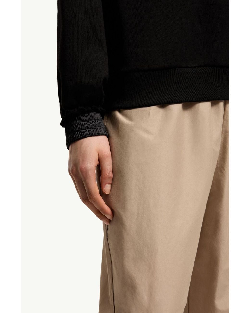 Moncler Black Logo Patch Crewneck Sweatshirt