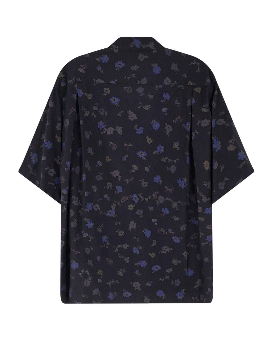 Sacai Blue Floral Print Shirt for men
