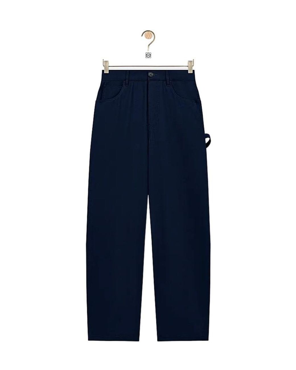 Loewe Blue Cotton Carpenter Trousers for men