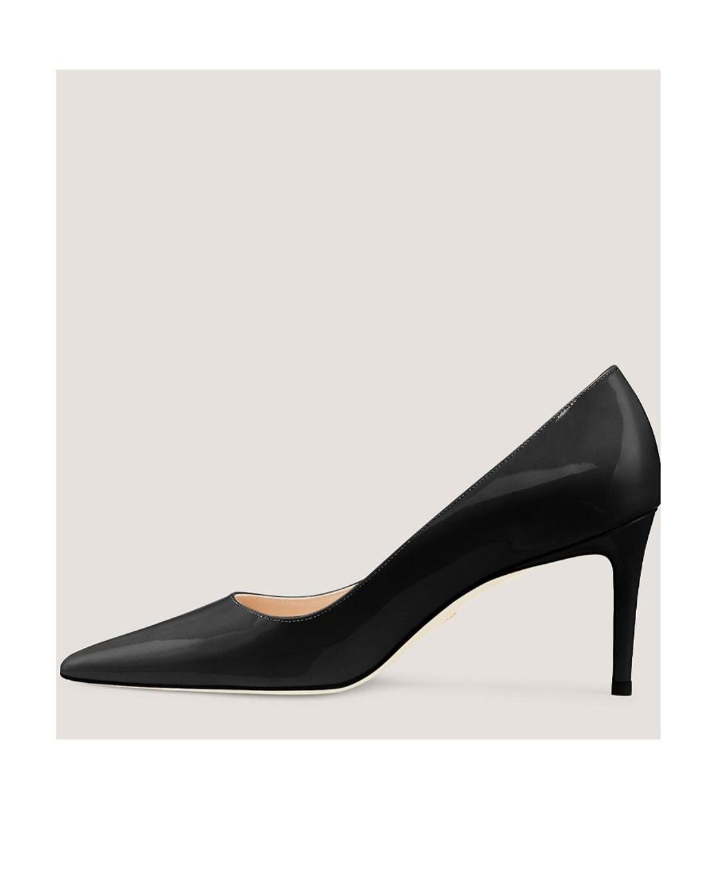 Stuart Weitzman Black Stuart 75Mm Leather Pumps