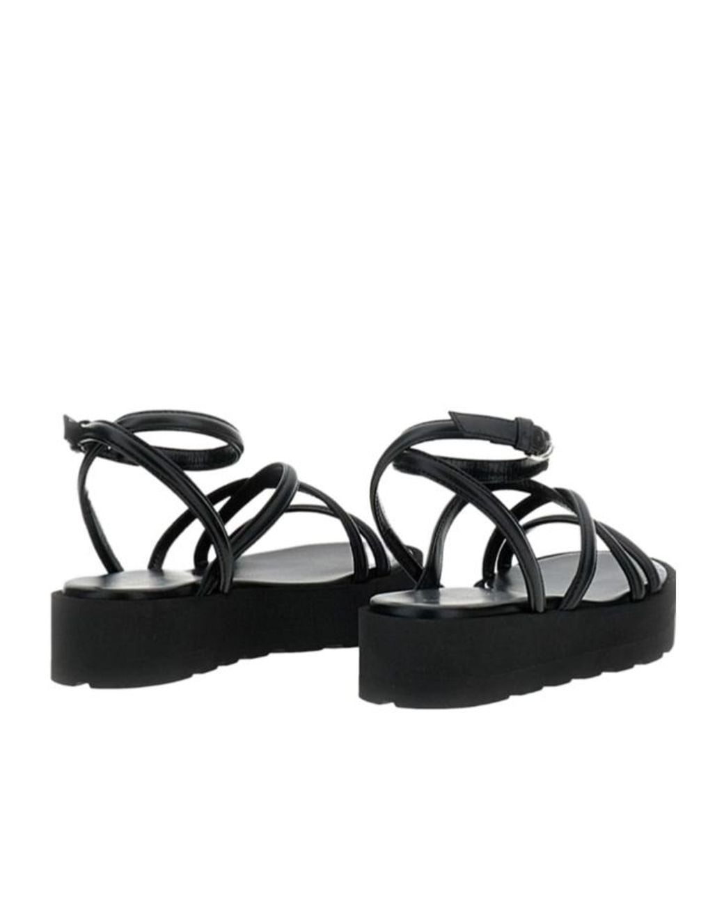 Gianvito Rossi Black Leather Platform Sandals