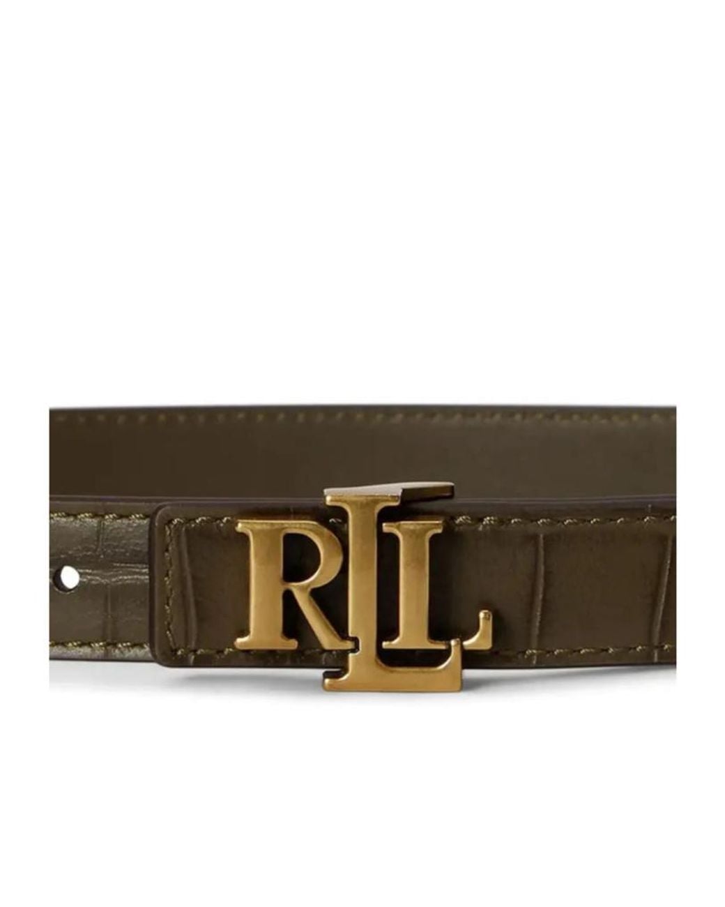 Ralph Lauren White Buckle Belt