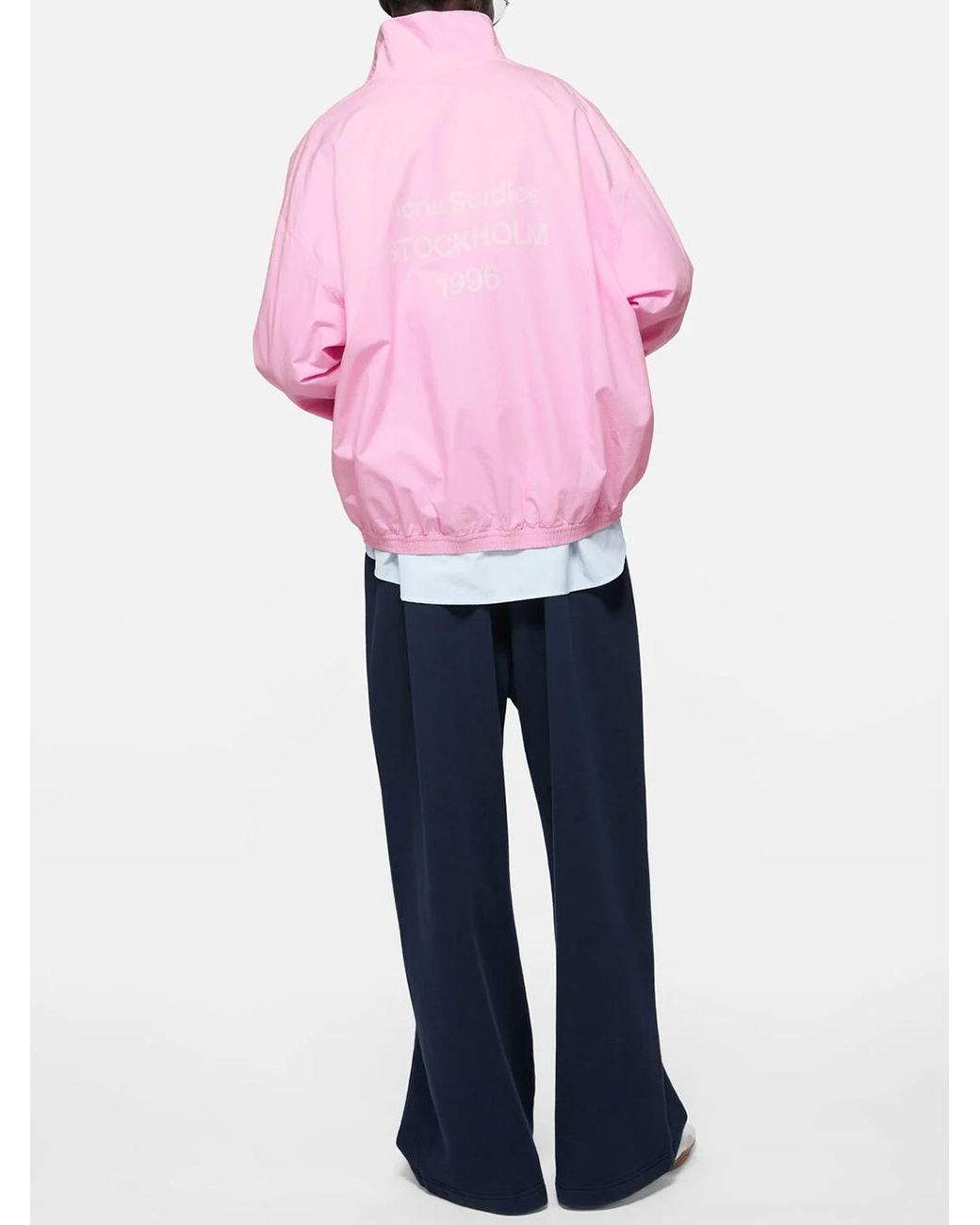 Acne Pink Washed Logo Jacket for men