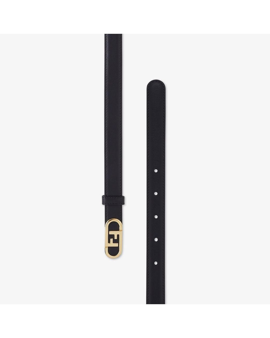 Fendi White Ff Logo Buckle Belt
