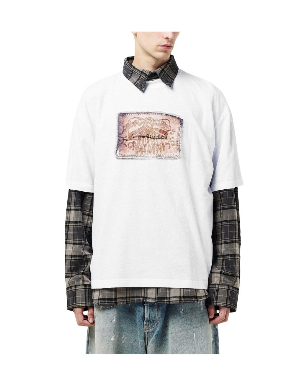 Acne White Label Oversized T-Shirt for men
