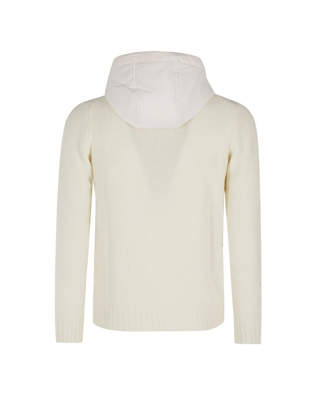 Gran Sasso White Hooded Wool Jacket for men