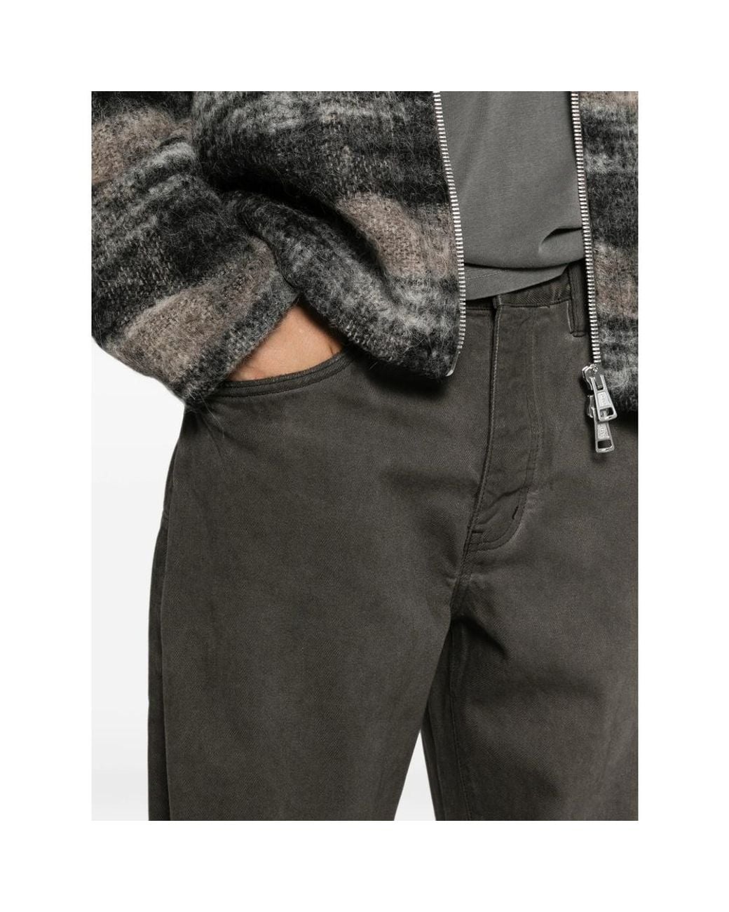 Purple Brand Gray Belt-Loop Jeans for men