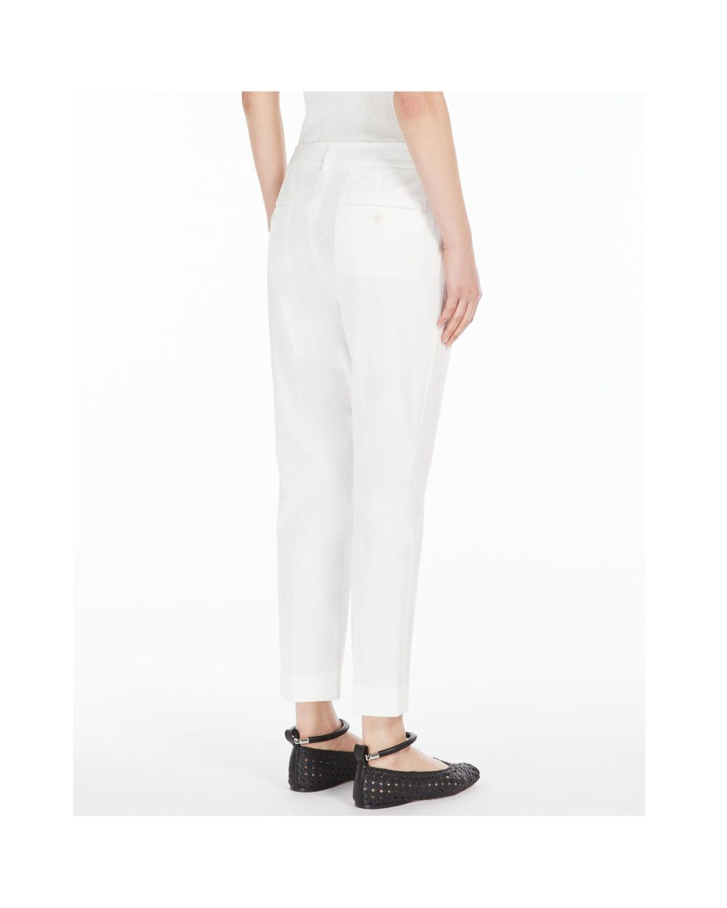 Weekend by Maxmara White Cotton Trousers