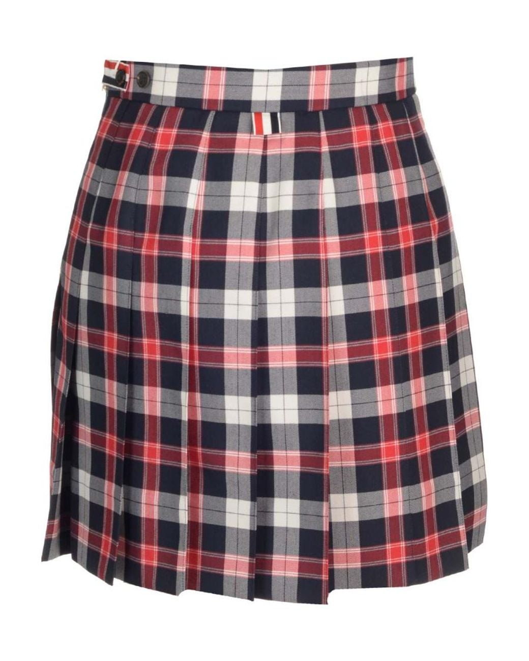 Thom Browne Checkered Pleated Mini Skirt