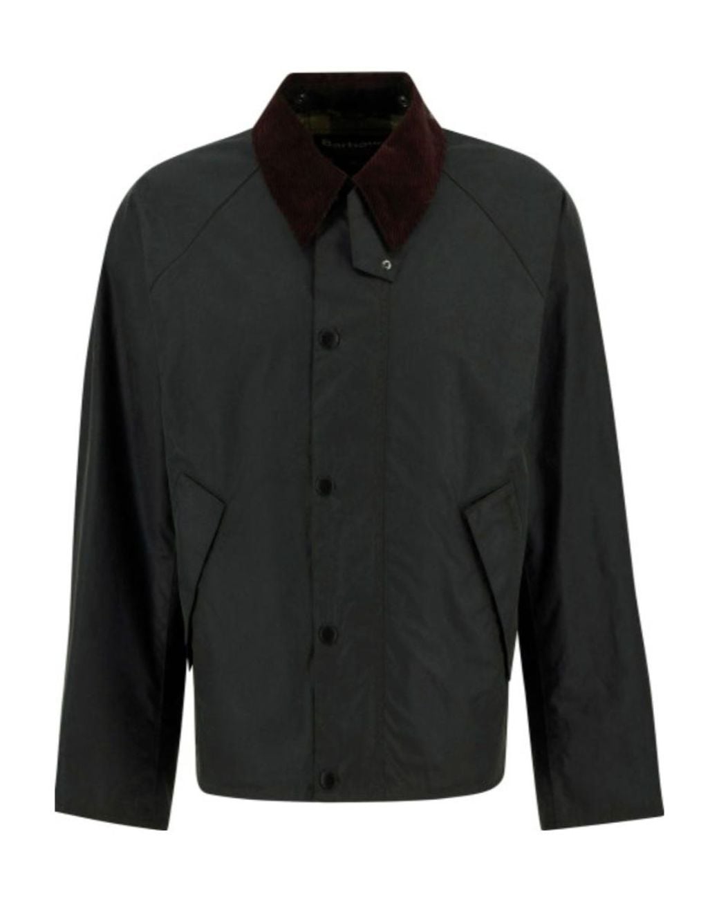 Barbour Modified Transport Waxed Jacket in Black for Men | Lyst