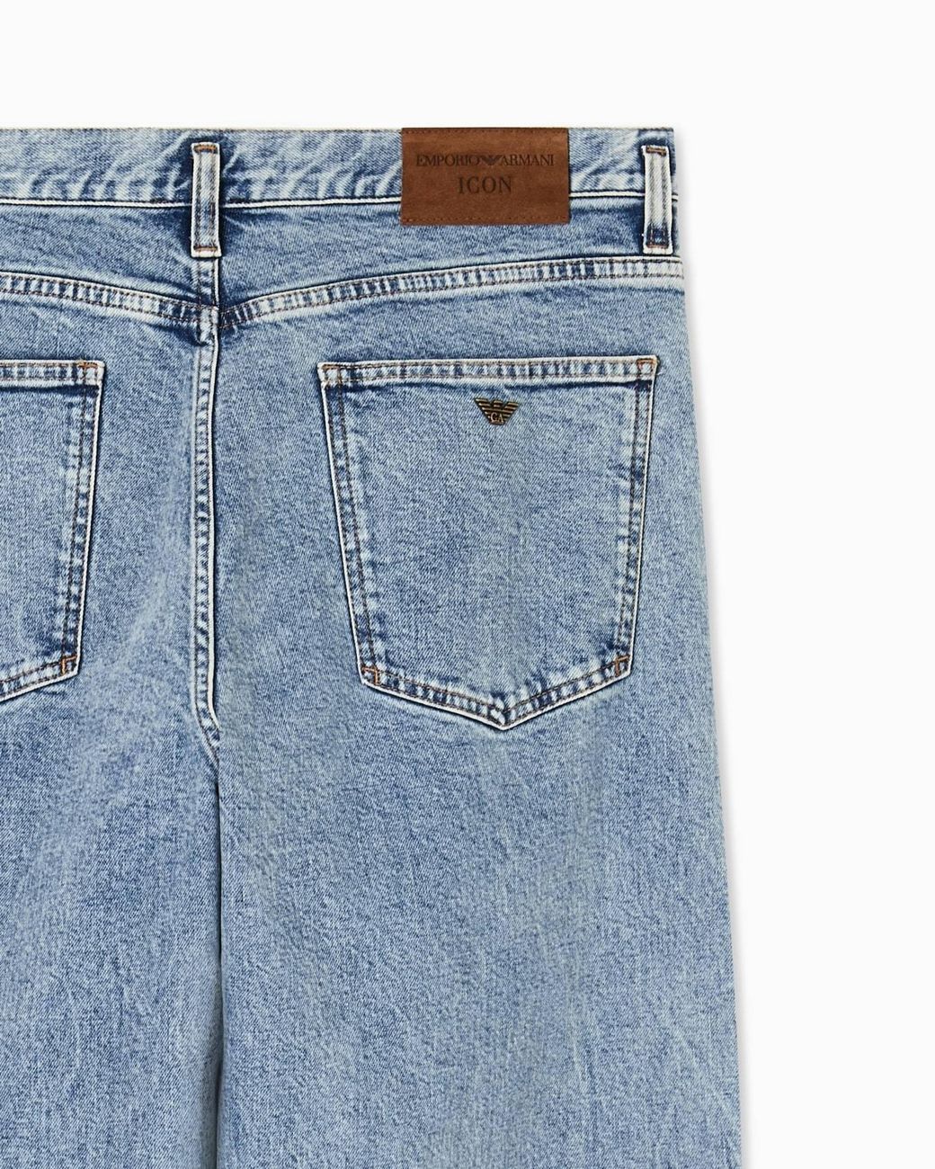 Emporio Armani Blue Belt Loop Jeans for men