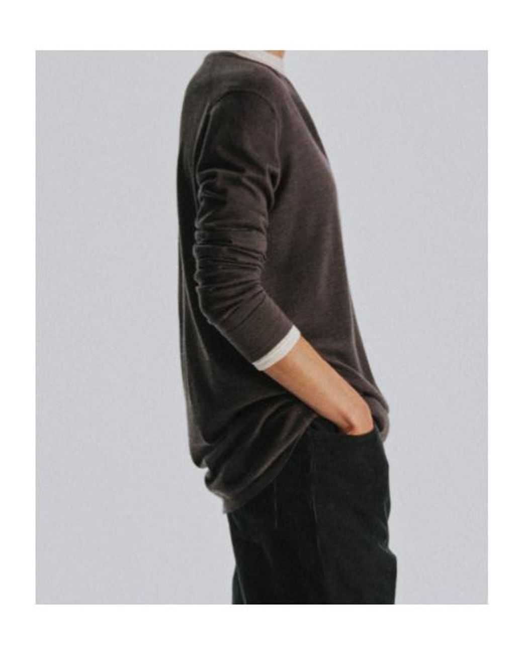The Row Brown V-Neck Sweater