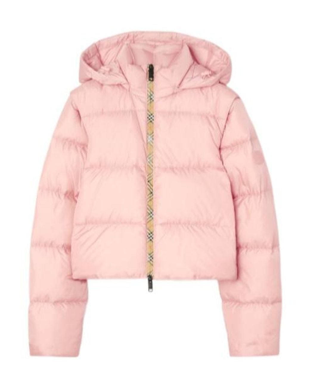 Burberry Pink Langdale Cropped Down Jacket