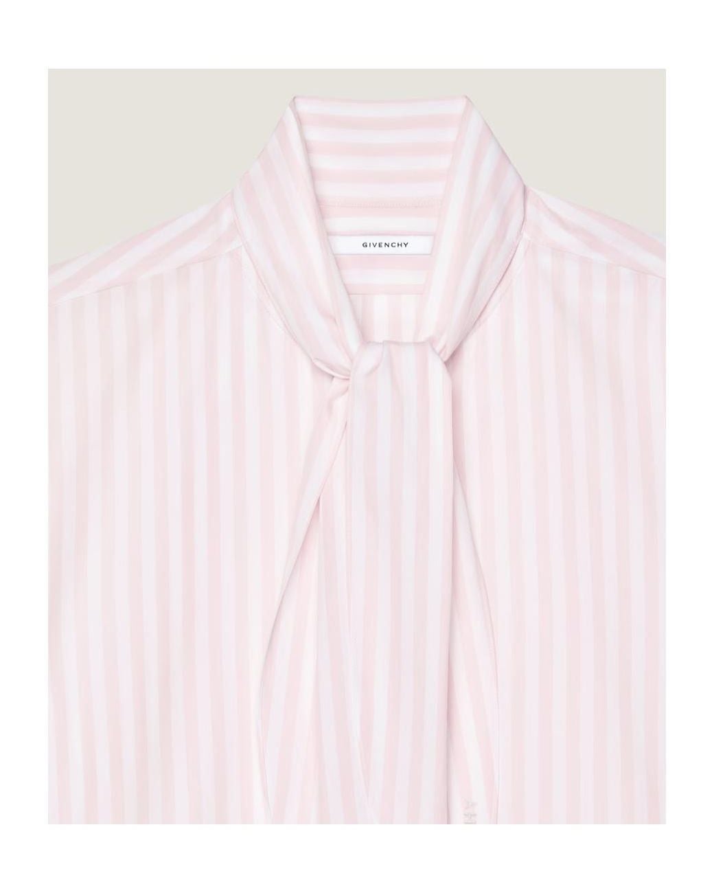 Givenchy Pink Cocoon Striped Long-Sleeve Shirt