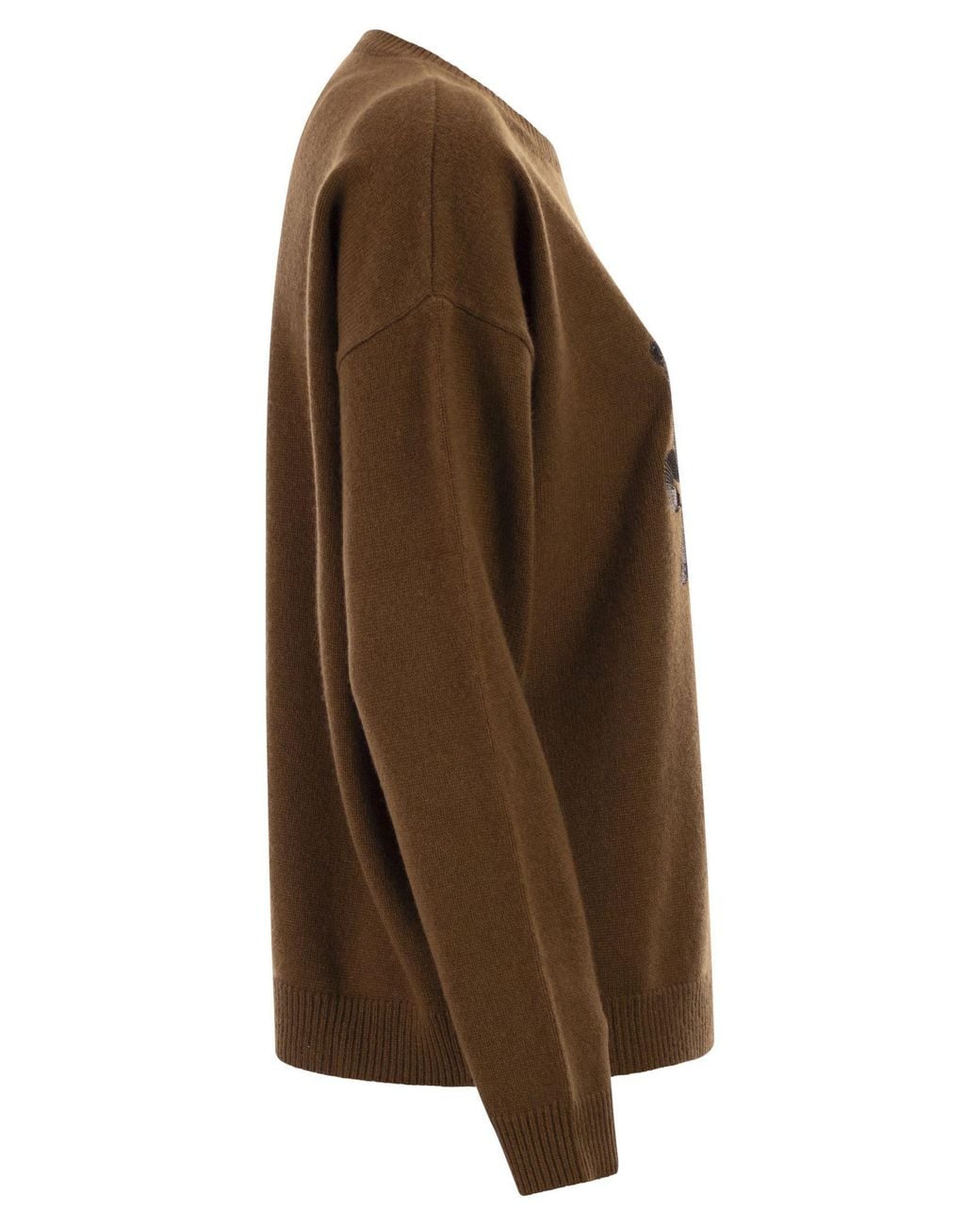 Max Mara Brown Mxmterra Oversized Jumper