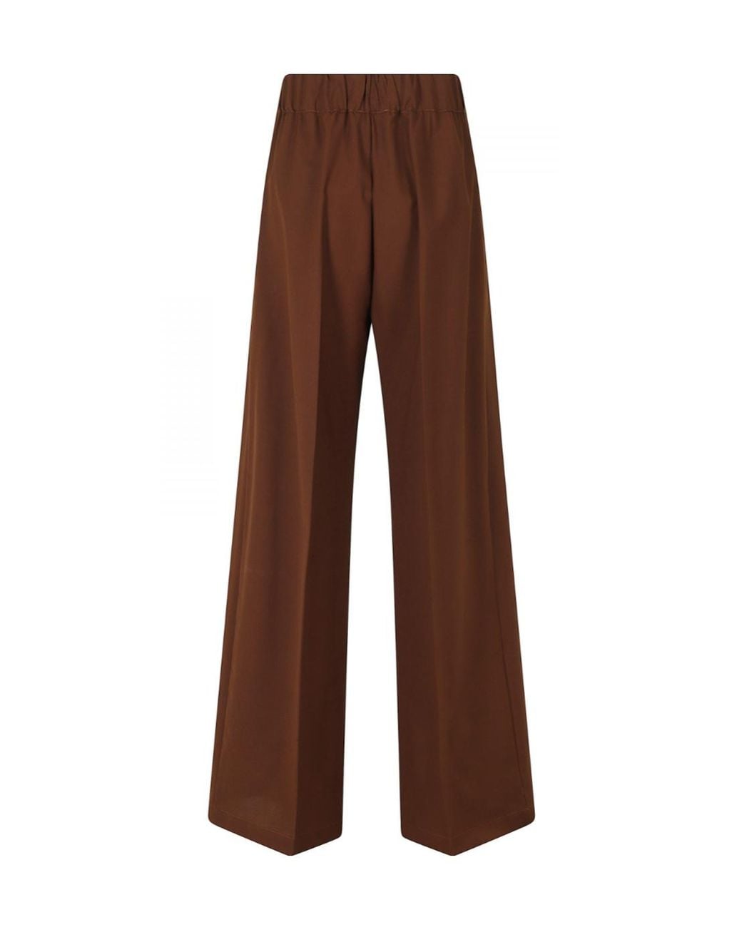 Semicouture Brown Jhonny Pleated Wide-Leg Trousers