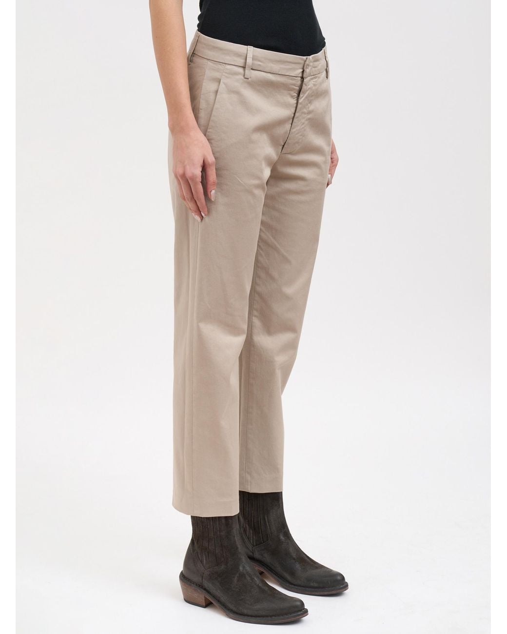 Dondup Gray Nima Zip-Fastening Tapered Trousers