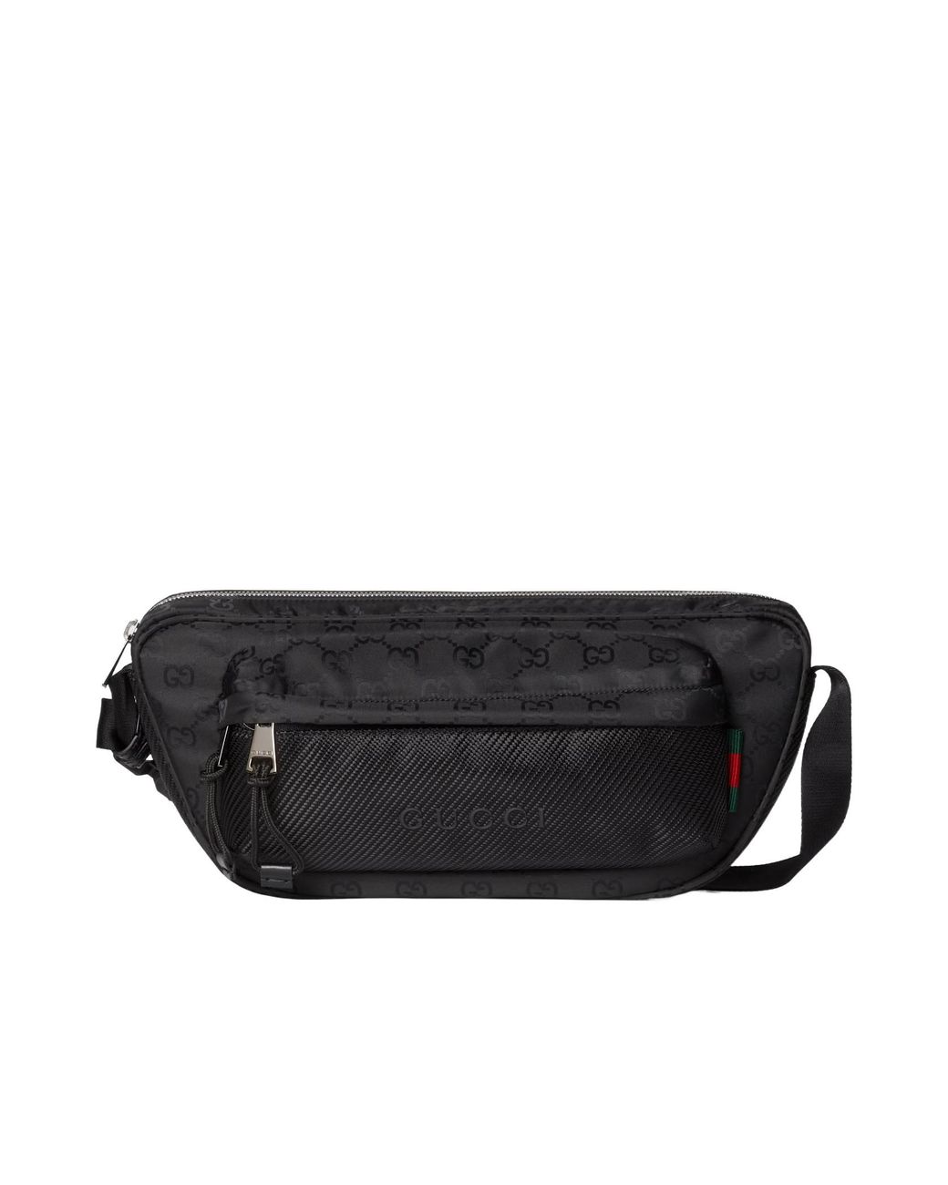 Gucci Black Nexus Logo Detailed Large Slingbag for men