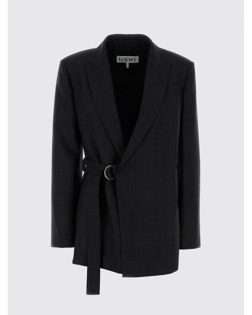 Loewe Blue Check-Pattern Blazer